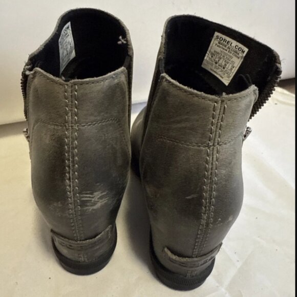 Sorel Boot Women 8 Joan Of Arctic Hidden Wedge Bootie NL3364-052 Gray - Picture 3 of 4